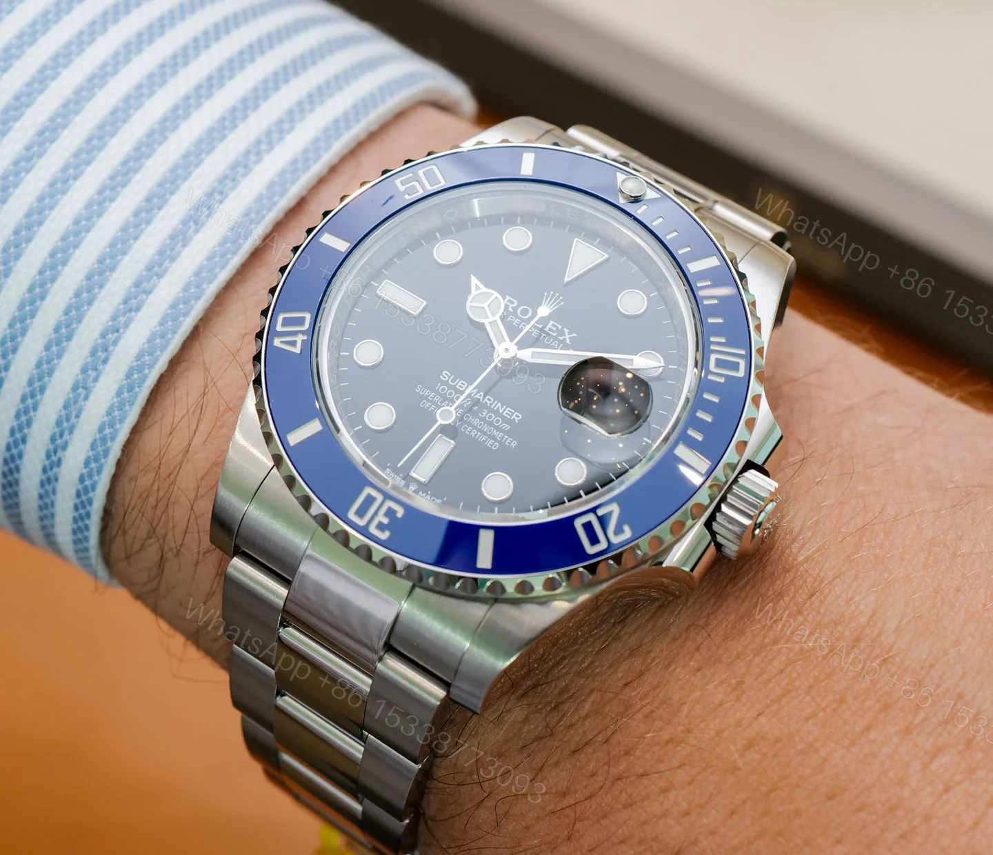 View 12 of Replica Rolex Submariner “Cookie Monster” Black Dial 126619LB Superclone
