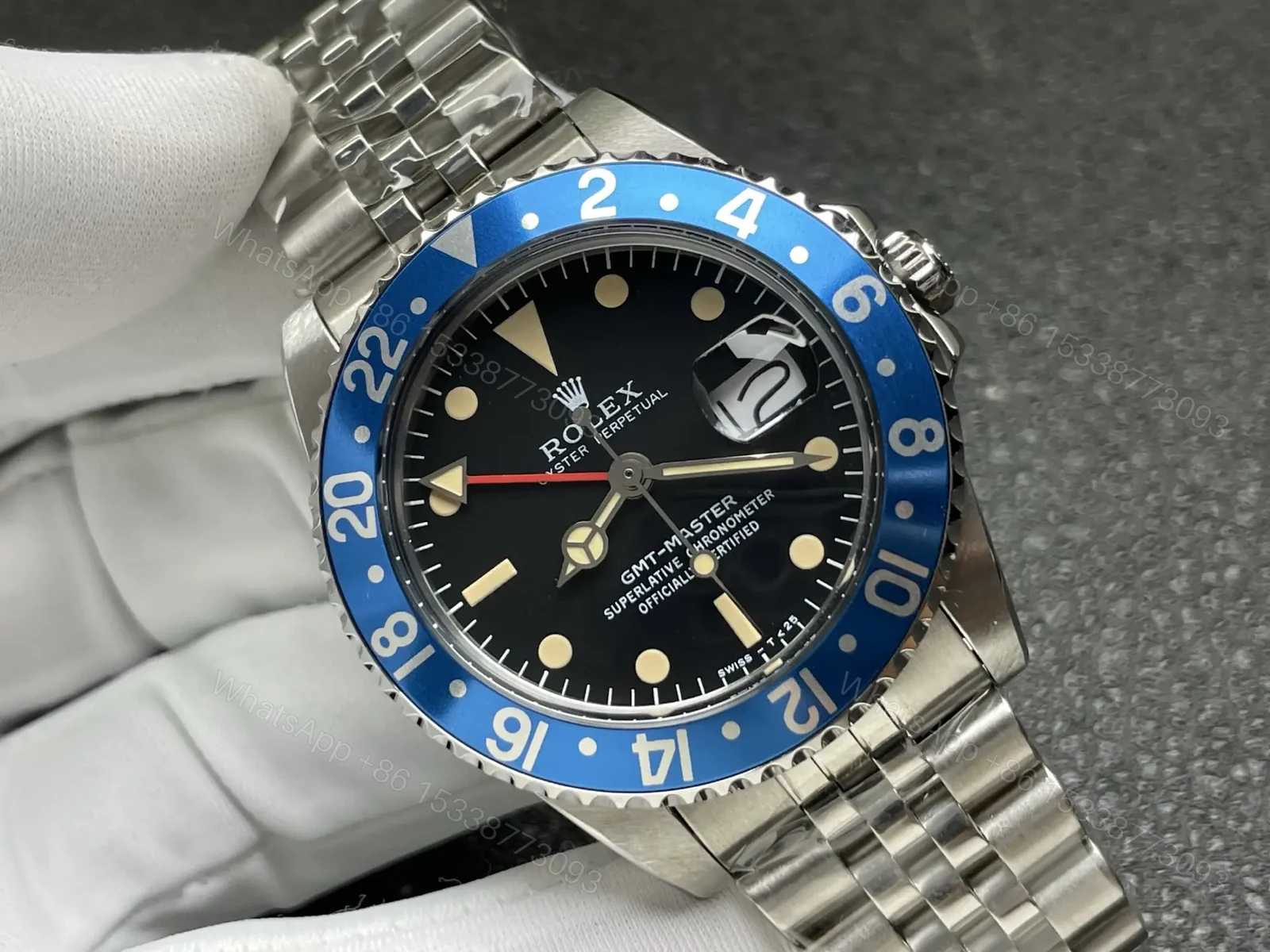 View 2 of Rolex GMT Retro 1250 Blue Jubilee 40mm RLX-GMT-RETRO-BLUE-40-JUB
