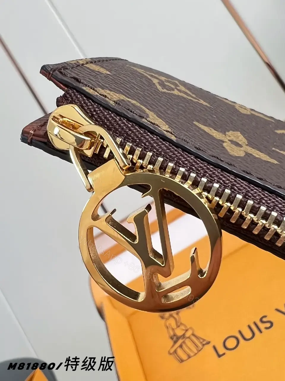 View 2 of Monogram Canvas Cardholder Wallet with Leather Accents