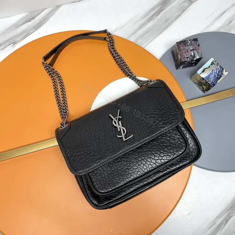 Pebbled Leather Shoulder Bag â€“ Compact Luxury with Signature Hardware — view 1
