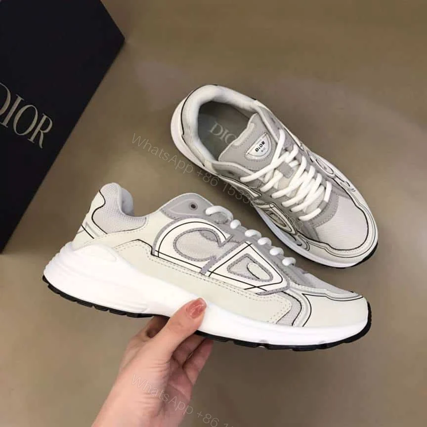 View 7 of DIOR B30 SNEAKERS GRAY MESH AND WHITE TECHNICAL FABRIC – CD85