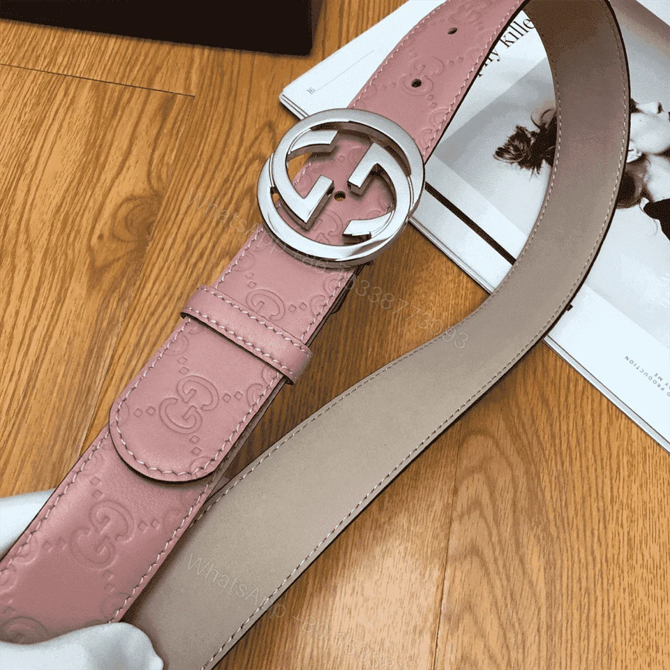 View 4 of GUCCI INTERLOCKING G-BUCKLE LEATHER BELT – B2