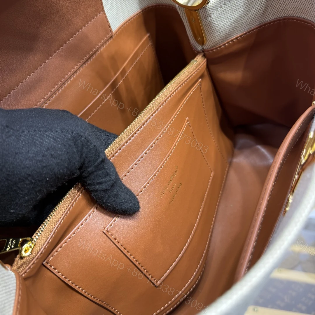 View 3 of Louis Vuitton Capucines Weekender Bag Tan Canvas