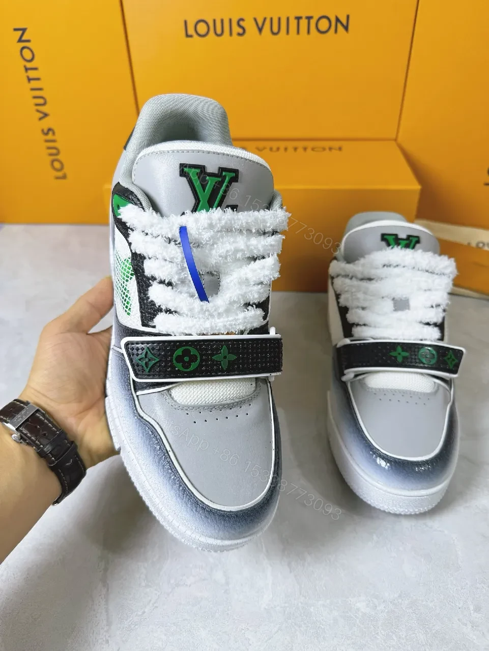 View 8 of Metallic Textured Statement Sneakers with Luxe Accents