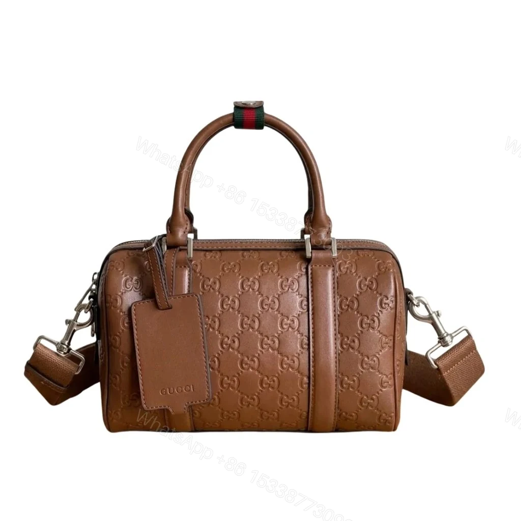 Gucci GG Emblem Small Duffle Bag Brown 25Cm — view 1