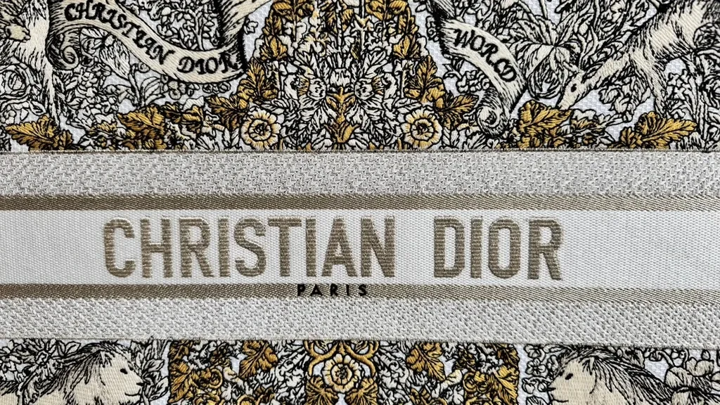 View 7 of Structured Tote: Dior-Print Luxury, Functional Chic Bag