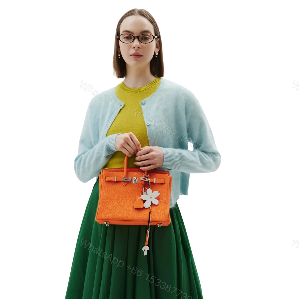 View 2 of Hermes Birkin 25 Bag Togo Flame Orange 25Cm