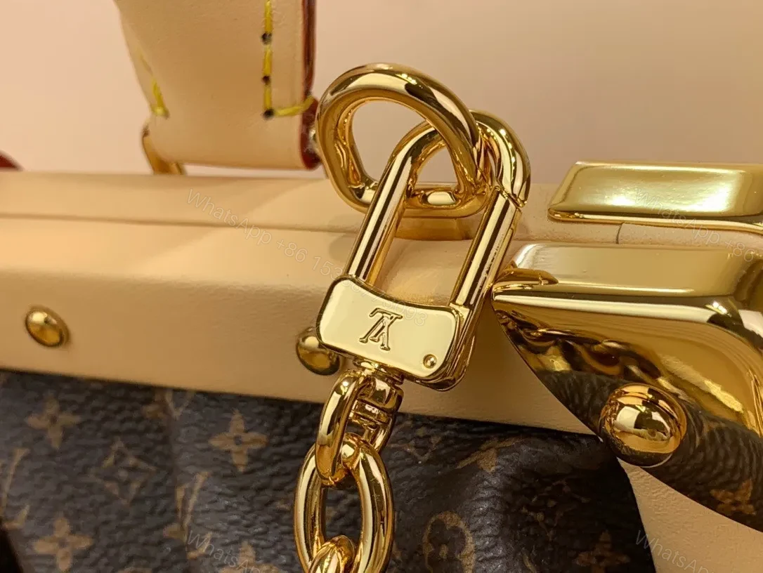 View 6 of Louis Vuitton LV Clucth Tisitt Like Auth Lock Handbags 28x14cm