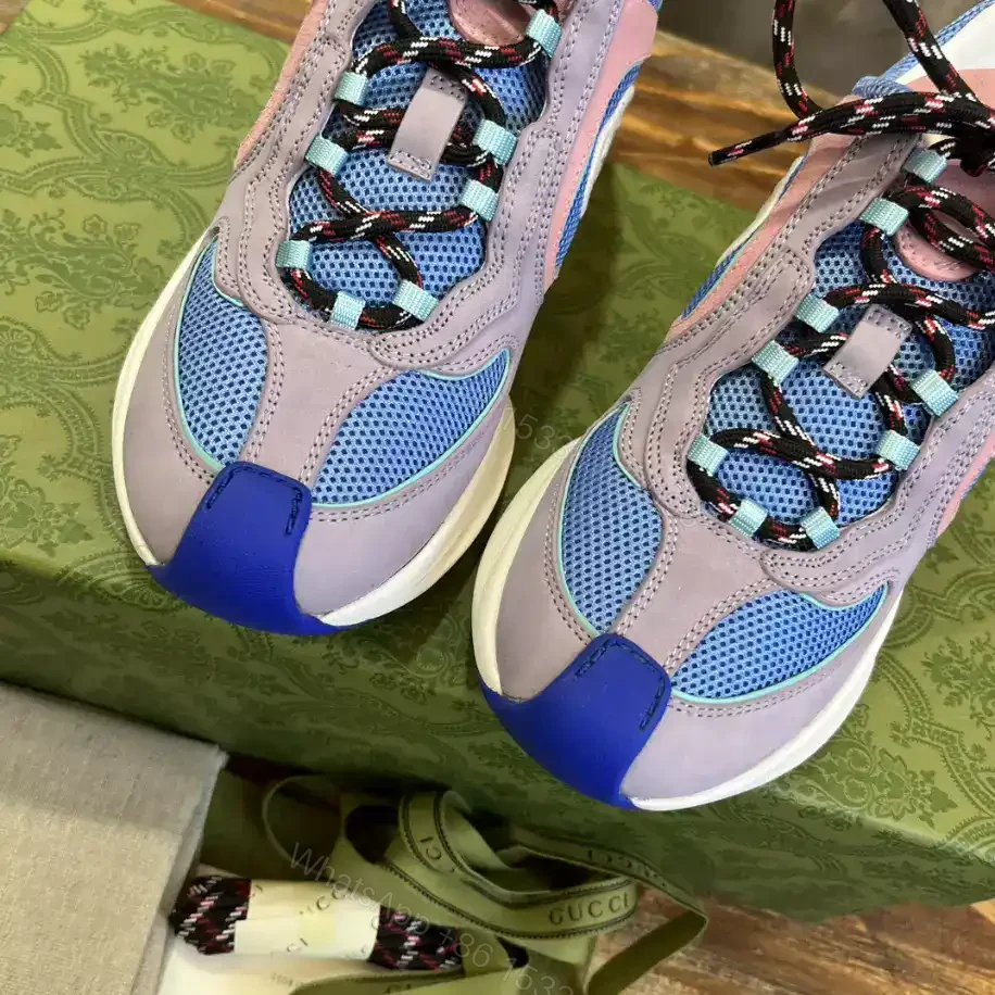 View 8 of GUCCI RUN SNEAKERS IN PINK AND BLUE – GC162
