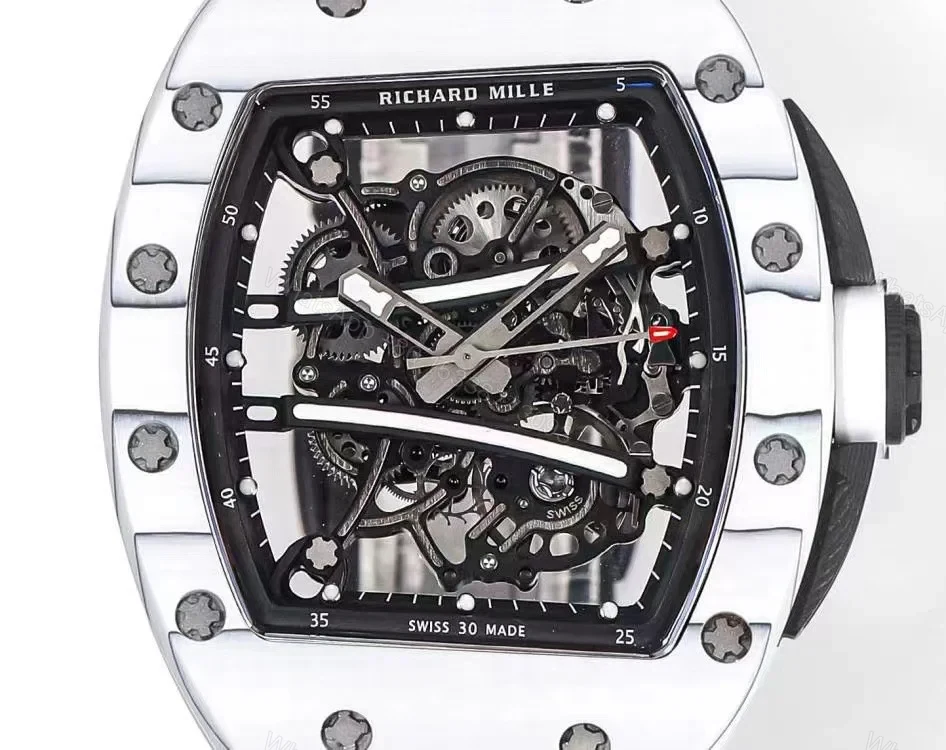 View 6 of Richard Mille RM35-02 Rafael Nadal Automatic Skeleton Watch NTPT Carbon Fiber Black Red Track Dial RMAL1 Movement Premium Edition