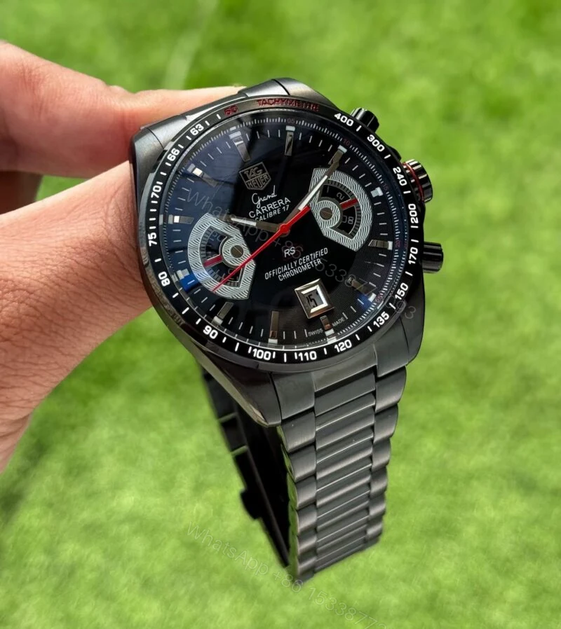 View 2 of Tag Heuer Calibre 17 Black Dial Chronograph