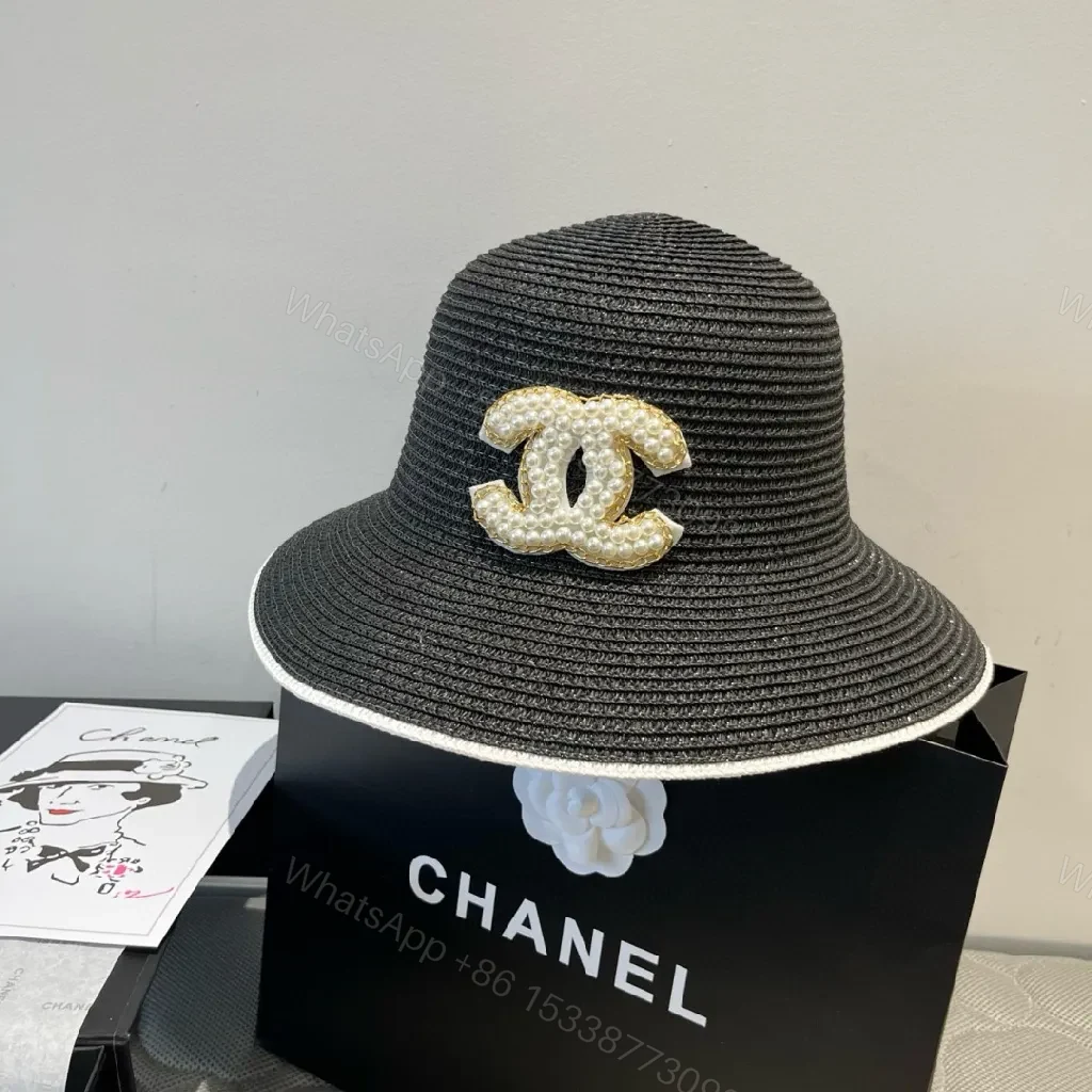View 4 of Black Pearl-Embellished Bucket Hat with Luxe Logo