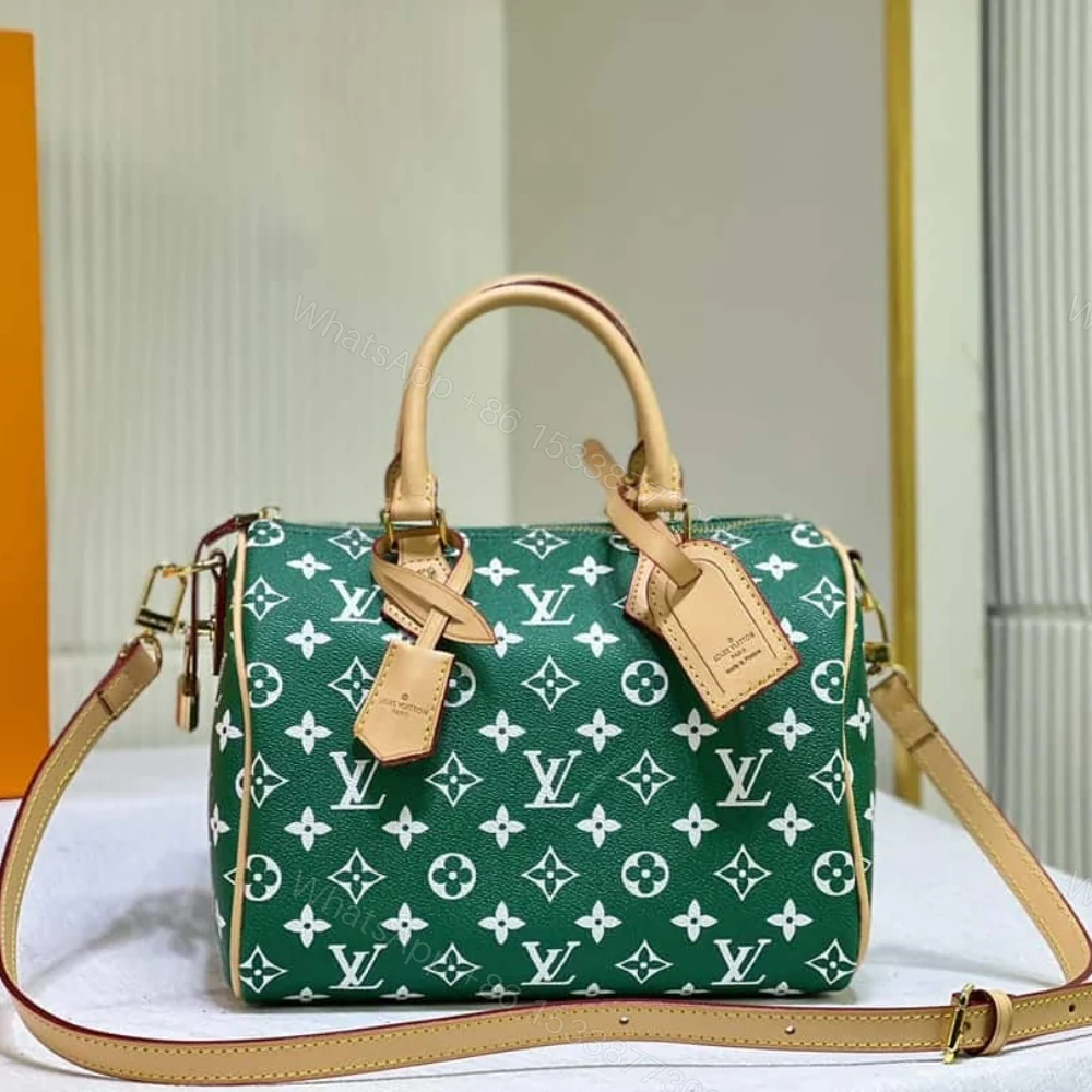 View 2 of Louis Vuitton Speedy P9 Bandoulière Monogram Green 25Cm