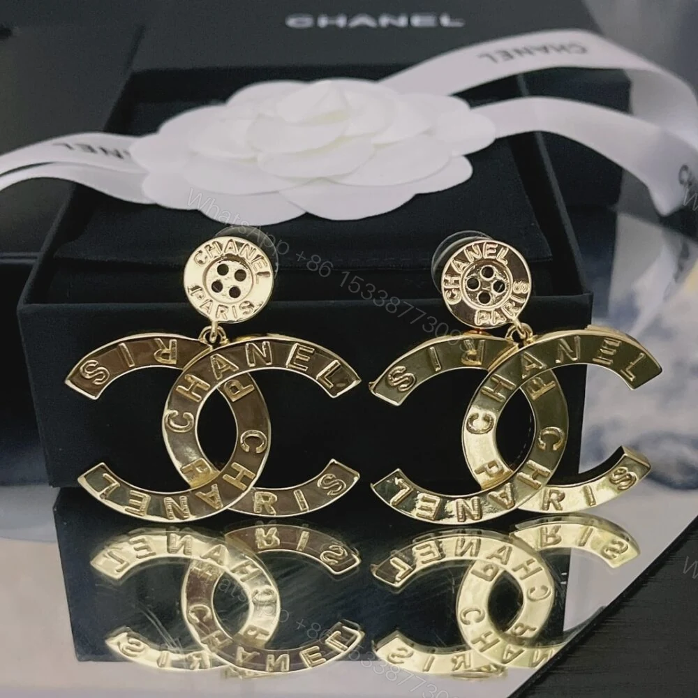 View 3 of Chanel Paris Button Earrings