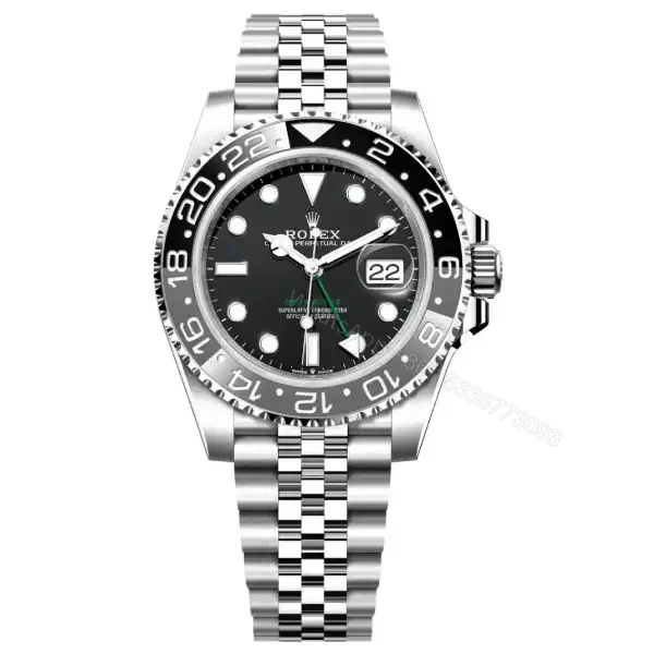 Rolex GMT-Master II 126710GRNR Super Clone : Bruce Wayne Steel 40mm Jubilee — view 1