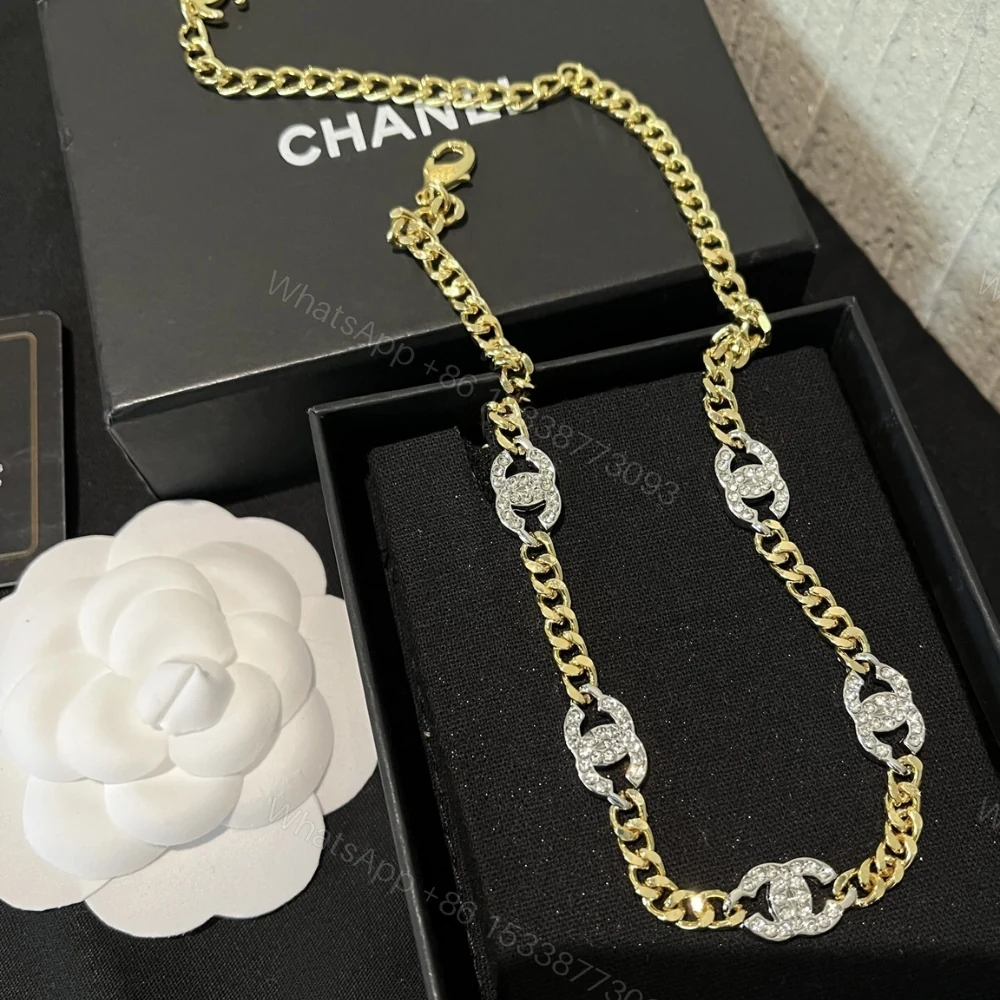 View 5 of Chanel Choker Metals And Stone Grains Gold Silver And Transparent