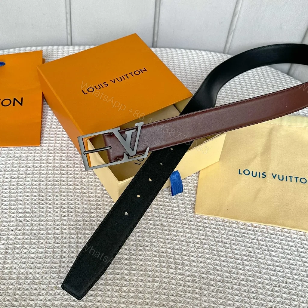 View 6 of Rich Leather Belt with Luxe Signature Buckle