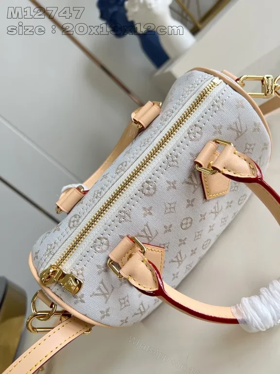 View 5 of Chic Monogram Satchel in Canvas â€“ Structured Luxury Bag