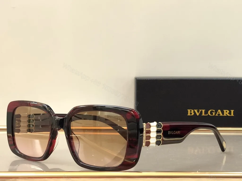 View 8 of Green Luxe BVLGARI Sunglasses: Oversized Green Frame, Signature Shine