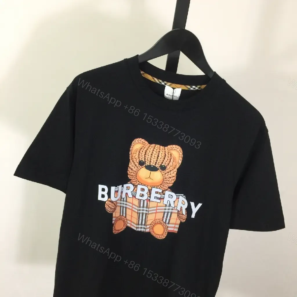 View 7 of Black Cotton Teddy Graphic Tee - Designer-Inspired Bold | Cotton Tee