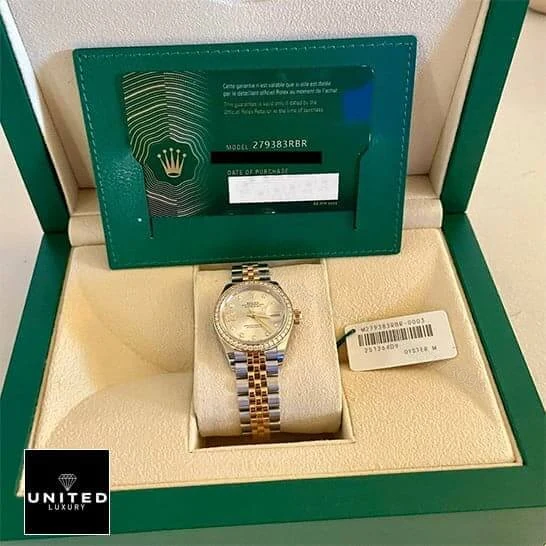 View 7 of Rolex Datejust 279383RBR-0003 Champagne & Diamond Dial Replica