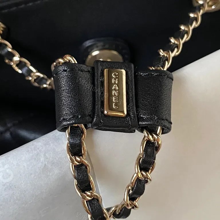 View 9 of Chanel-Inspired Black Quilted Backpack Set: Luxe, All-Day Comfort