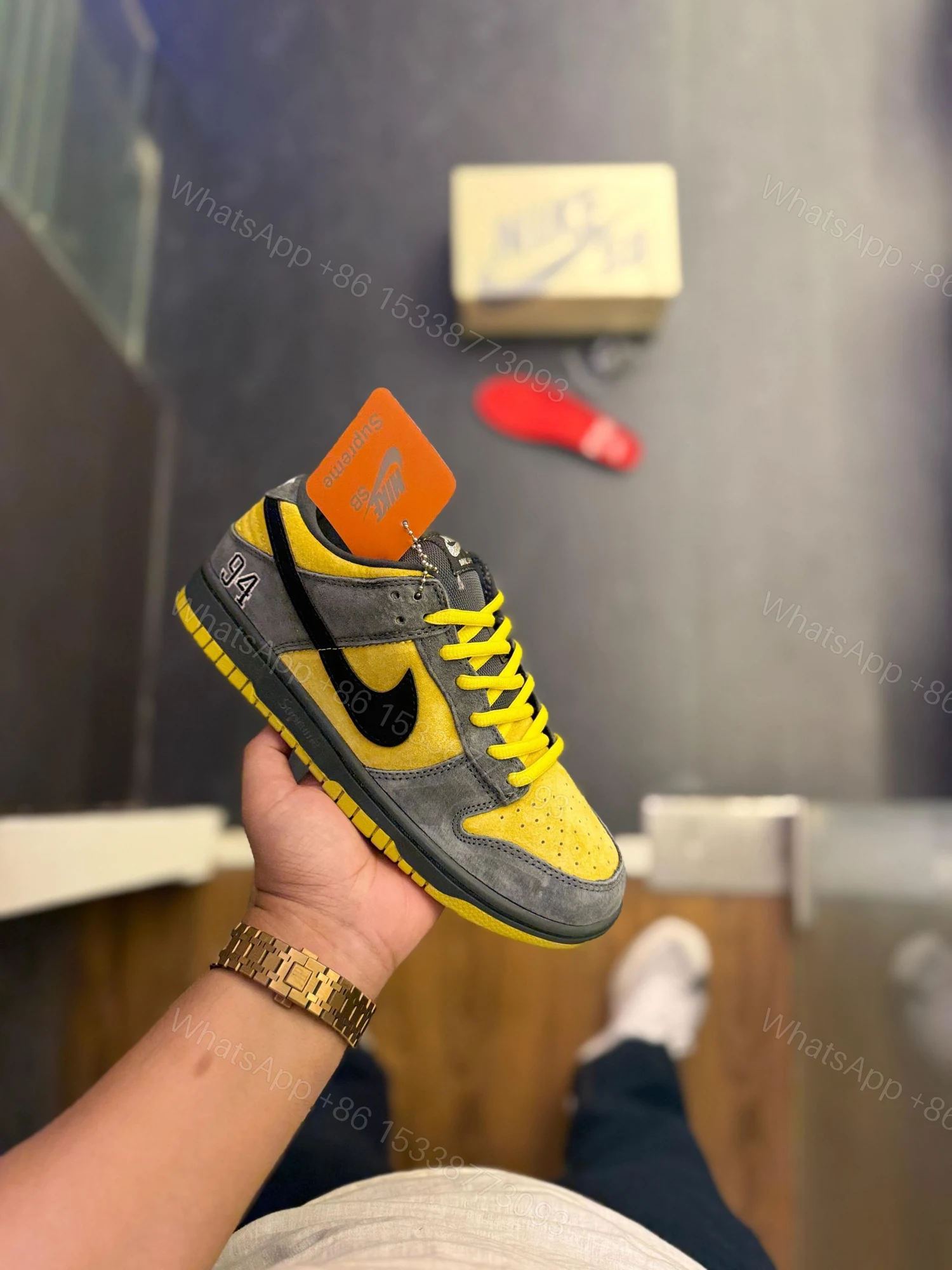 View 4 of First Copy Nike SB Dunk “Supreme ’94 Camper Green” – 2025 Edition