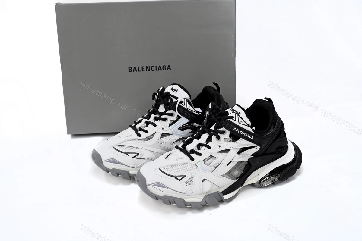 Balenciaga Track 2 Sneaker Black And White 568614 W2GN3 1090 — view 2