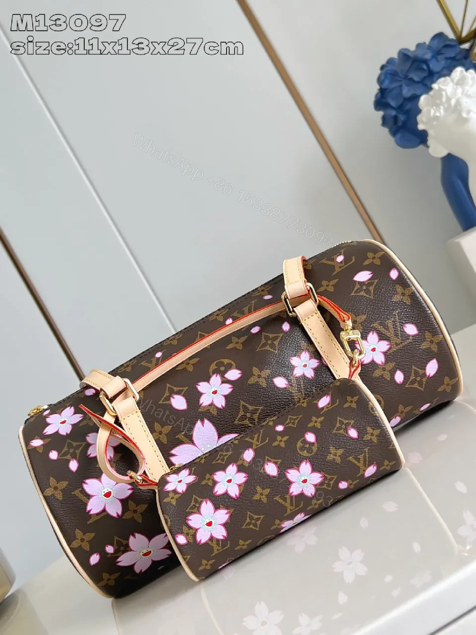 View 4 of Chic Monogram Floral Satchel: Bold, Structured Day-to-Night Bag