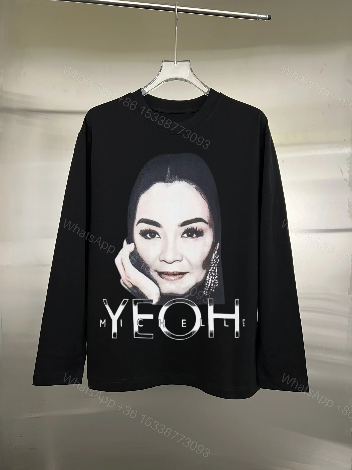 Balenciaga高仿長袖T恤 Michelle YEOH 女星印花設計感男裝 — view 1