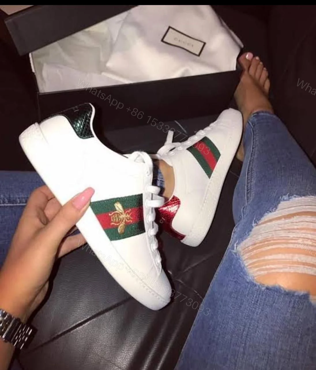 View 3 of First Copy Gucci Bee Sneakers for Men & Women