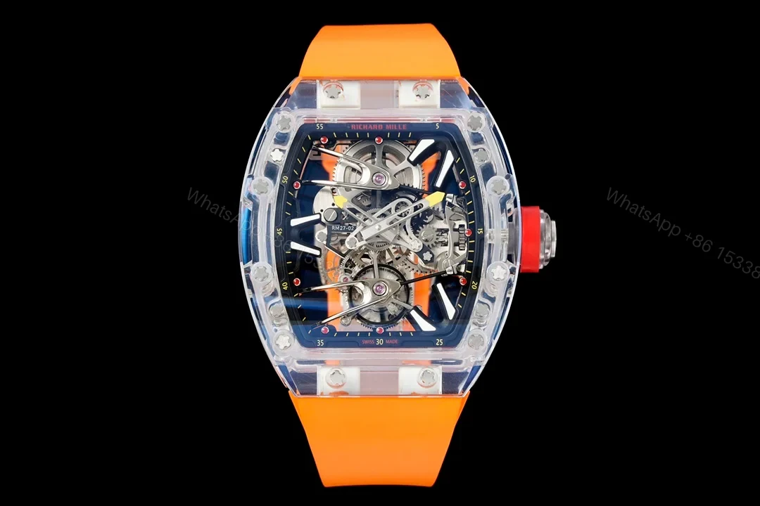 Richard Mille RM56-02 Sapphire Crystal Tourbillon Watch Transparent Skeleton Steel Cable Suspension Ultra Light Premium Edition RM56-02-SAP-CBL-TB — view 1