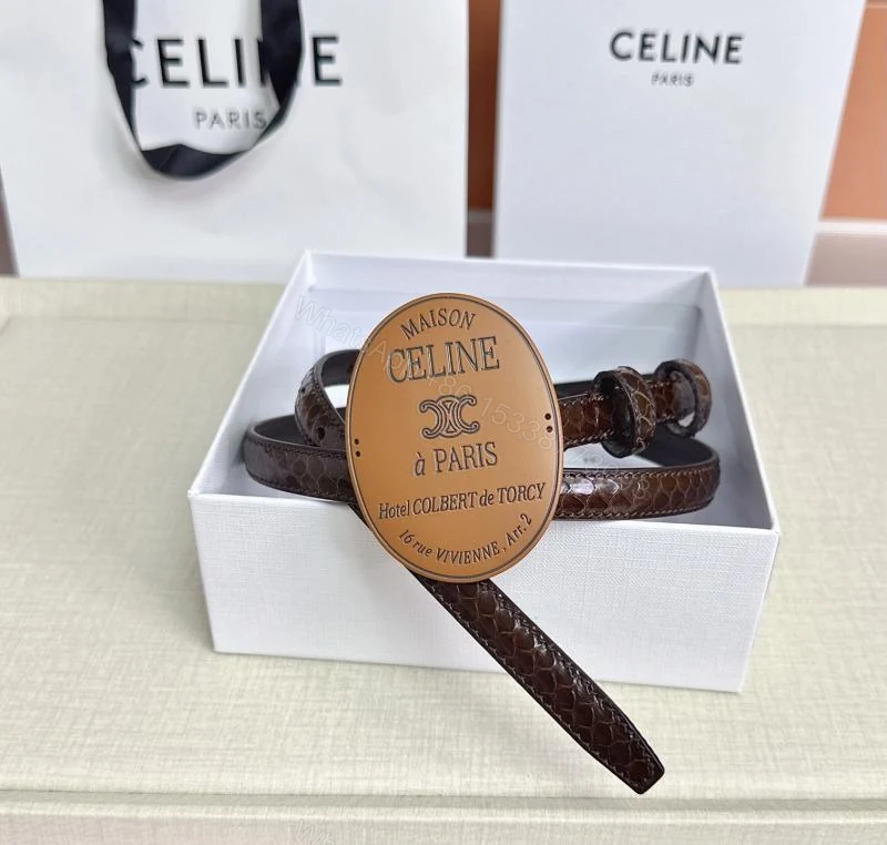 View 4 of Celine赛琳1.3cm女士双面牛皮腰带_高仿a货厂家-奢品库