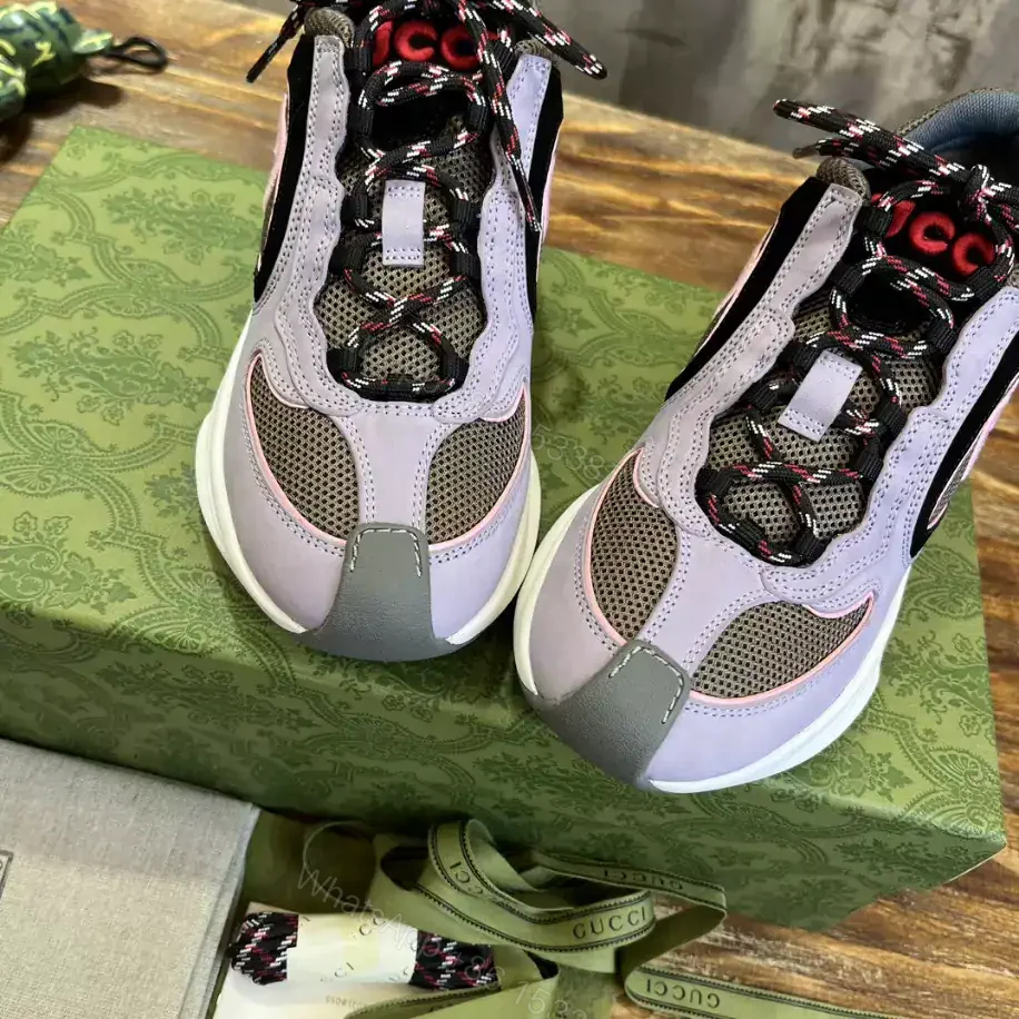 View 3 of GUCCI RUN TRAINER SNEAKERS IN LILAC – GC164
