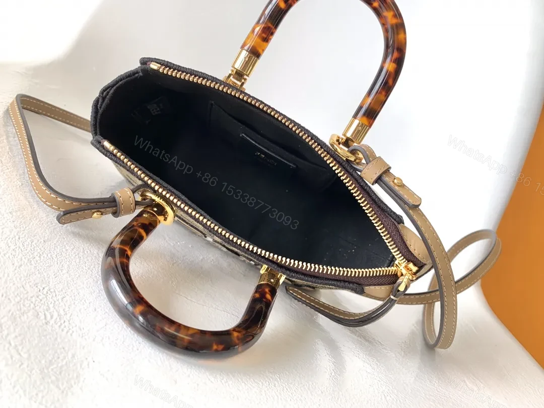 View 8 of Compact Monogram Tote: Luxe Everyday Carrier with Gold Hardware