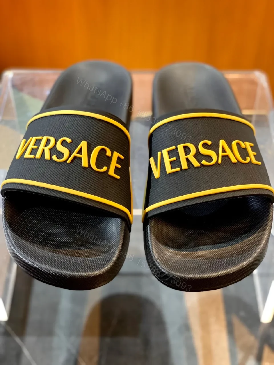 View 4 of Monochrome Stride Premium Slippers with Bold Logo Comfort