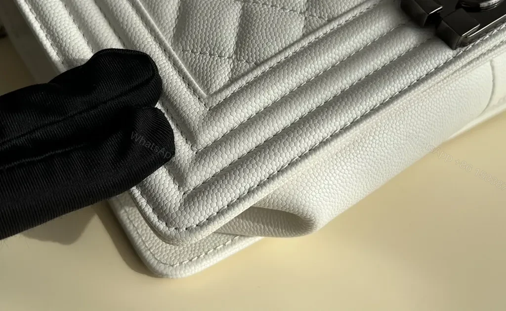 View 7 of Chanel-Style Quilted Crossbody Bag with Chain Strap
