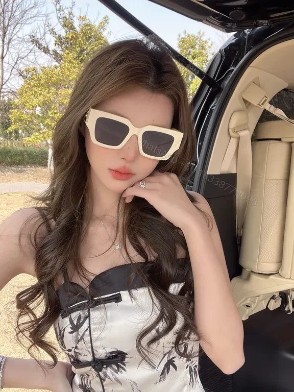 View 2 of Chic Off-White Acetate Sunglasses â€“ Bold Oversized Square Style