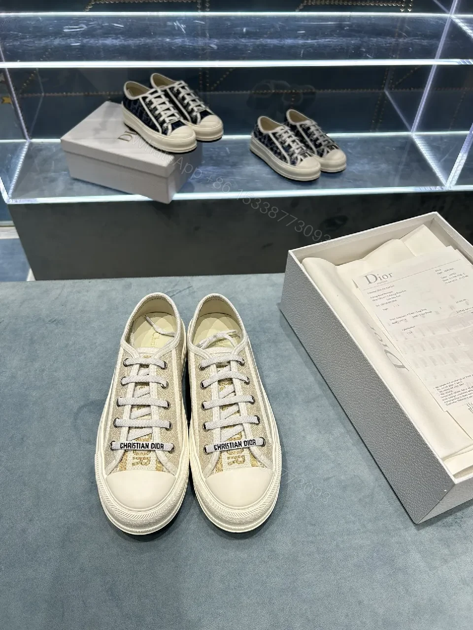 Canvas-Lined Luxury Sneakers: Couture-Inspired Everyday Glam — view 1