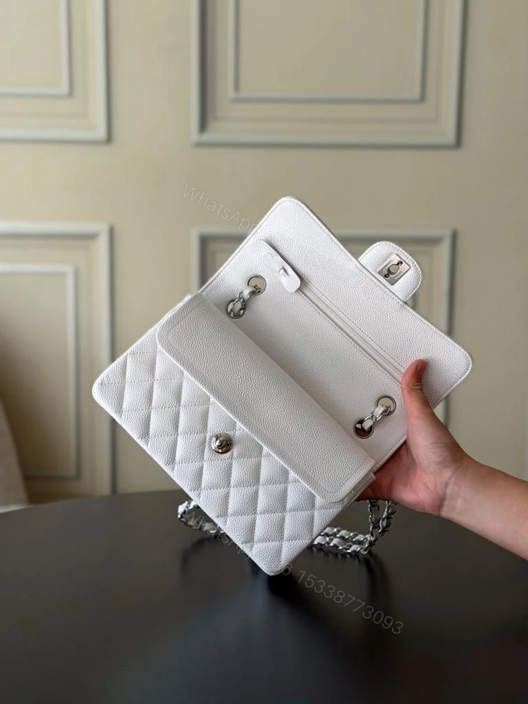 View 6 of Chanel Classic Flap caviar sliver hardware