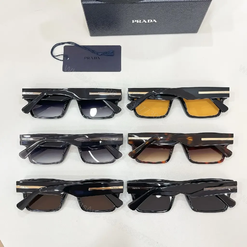 View 7 of Black Acetate Square Sunglasses – Polarized, Designer-Inspired Edge