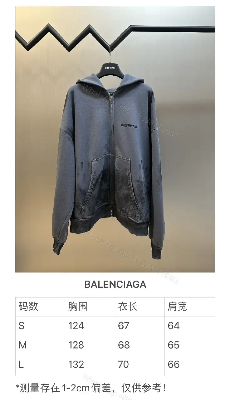 View 6 of Slate Cotton-Blend Zip Hoodie with Textured Pockets