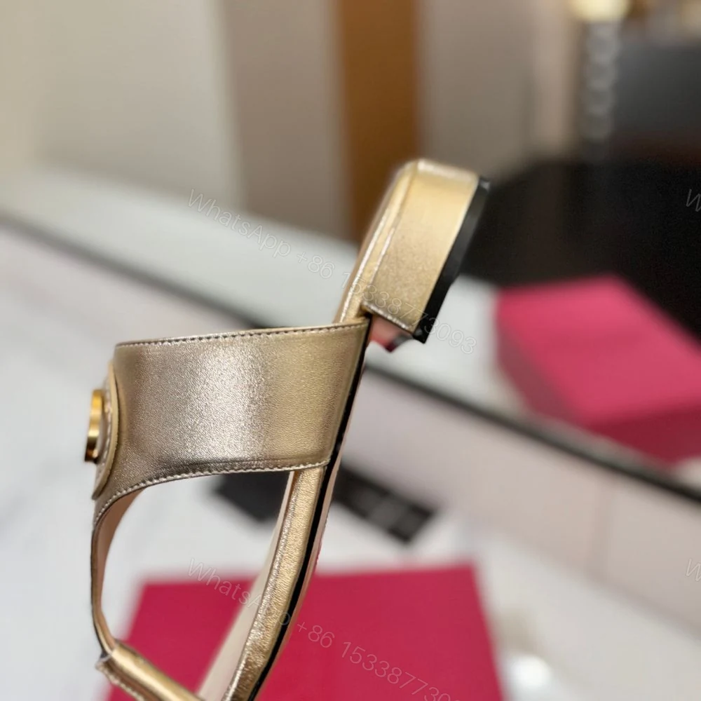 View 9 of Valentino Garavani Vlogo Signature Sandals Gold