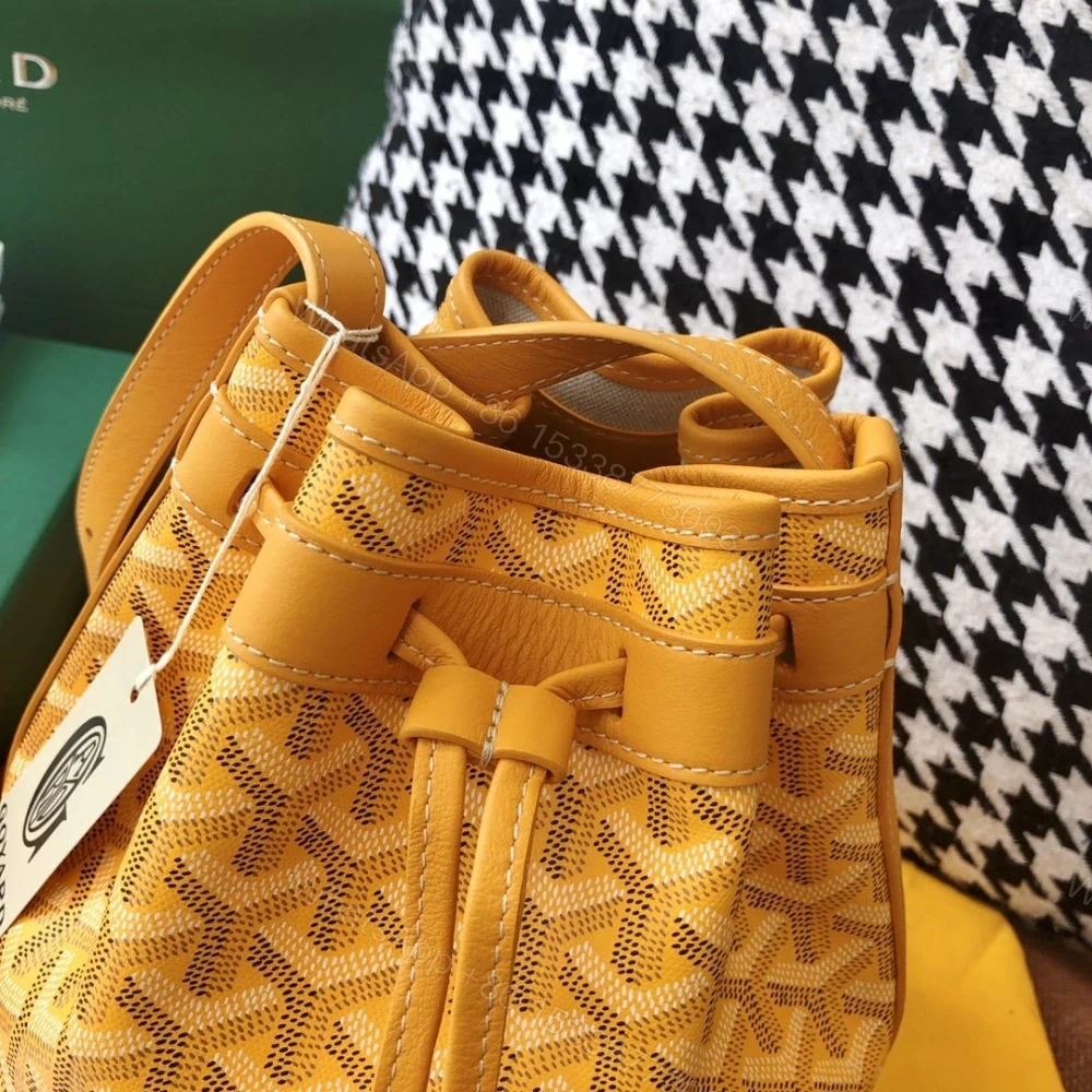 View 5 of 高仿Goyard*PEFLOT7抽繩水桶包黃色免檢版
