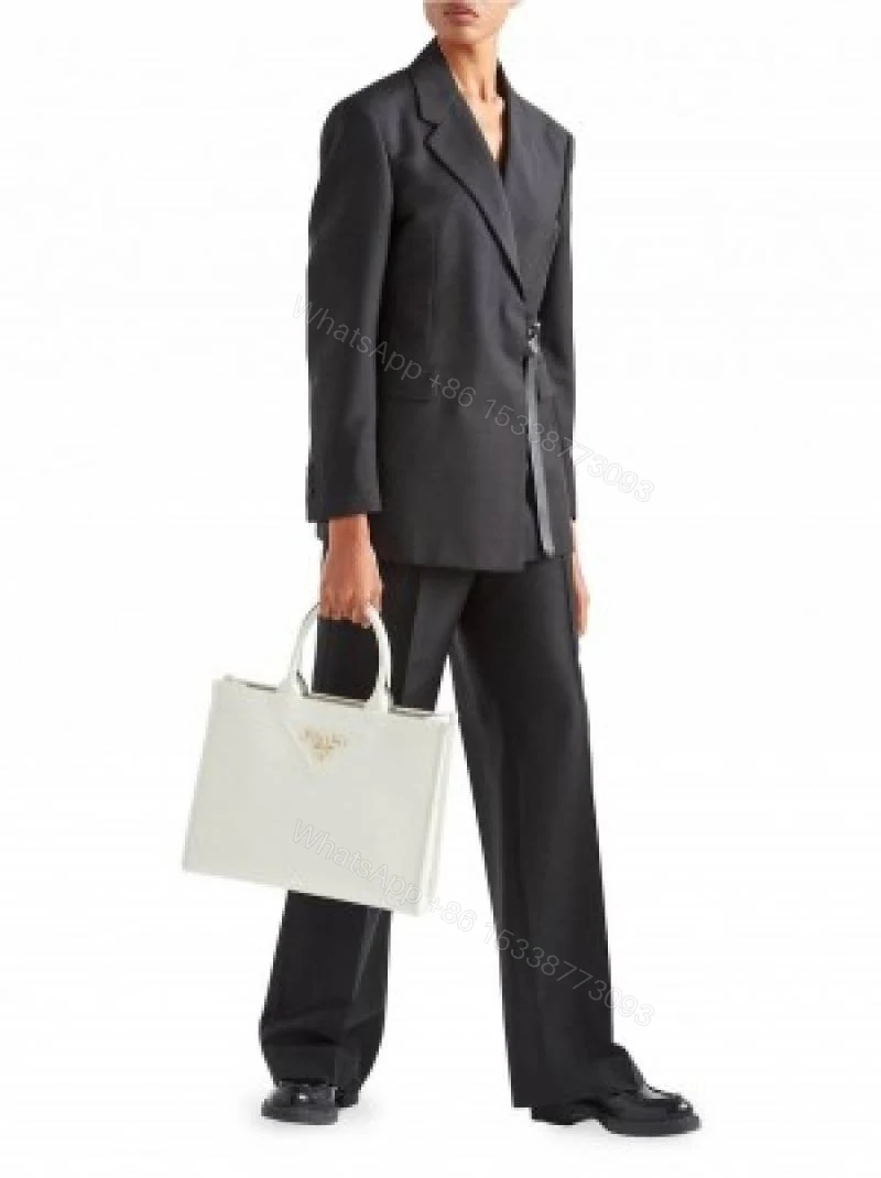 View 2 of First Copy Prada Ladies Quilted Tote Bag White Premium Handbag