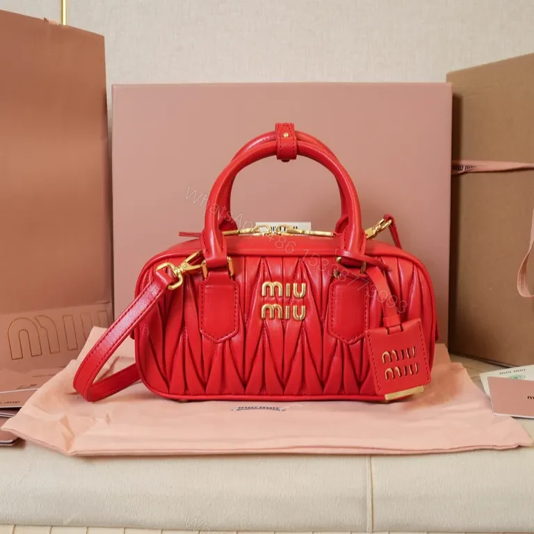 Vivid Red Quilted Mini Satchel: Luxury Everyday Bag — view 1