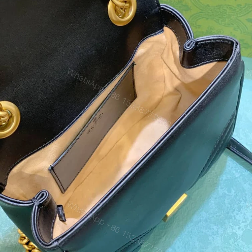 View 9 of Gucci GG Marmont Mini Shoulder Bag Black 18Cm 739682 AABZC 6832
