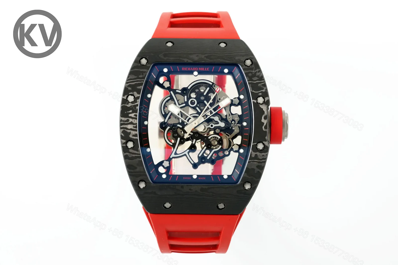 KV Factory KV Richard Mille RM055 Skeleton Watch, Red — view 1