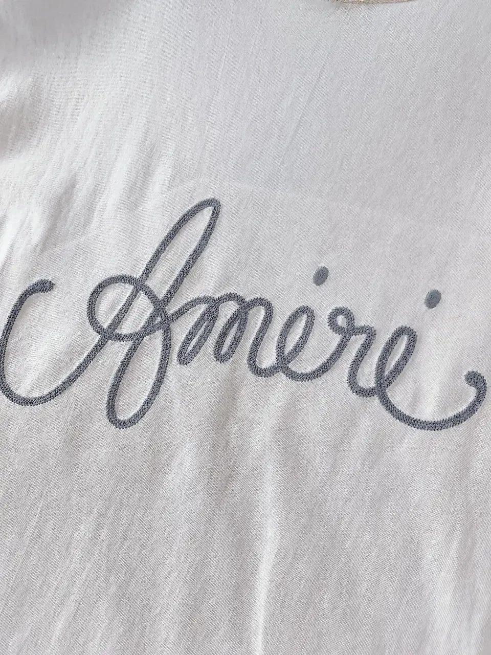 View 6 of White Cotton Tee Minimal Logo Short Sleeve Shirt