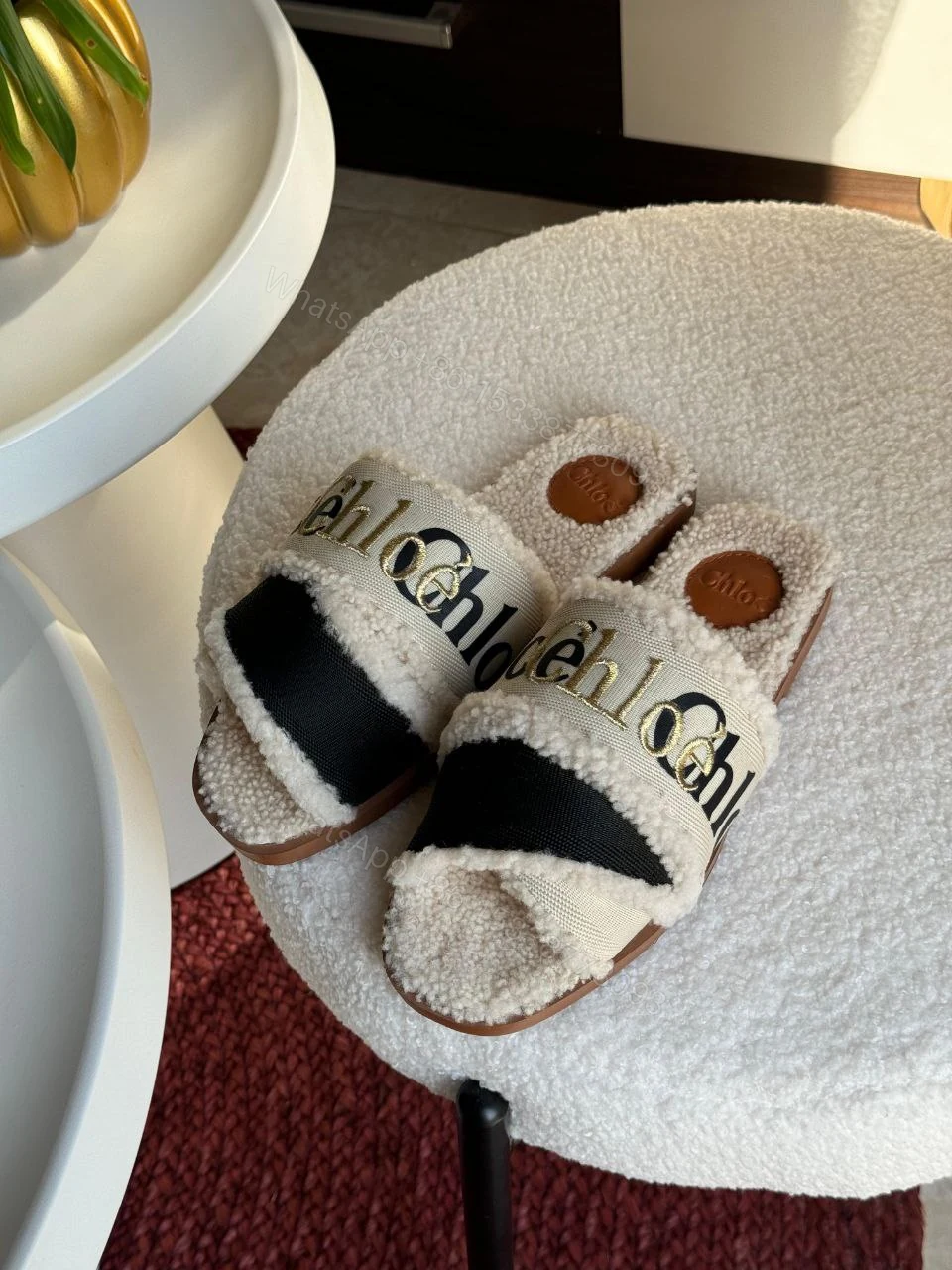 View 5 of Chloé Marcie faux fur mules & clogs
